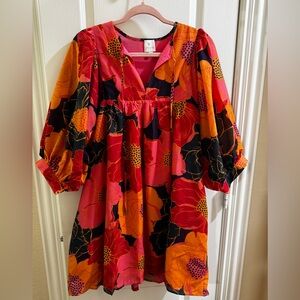Vibrant Floral Women's Casual Dress